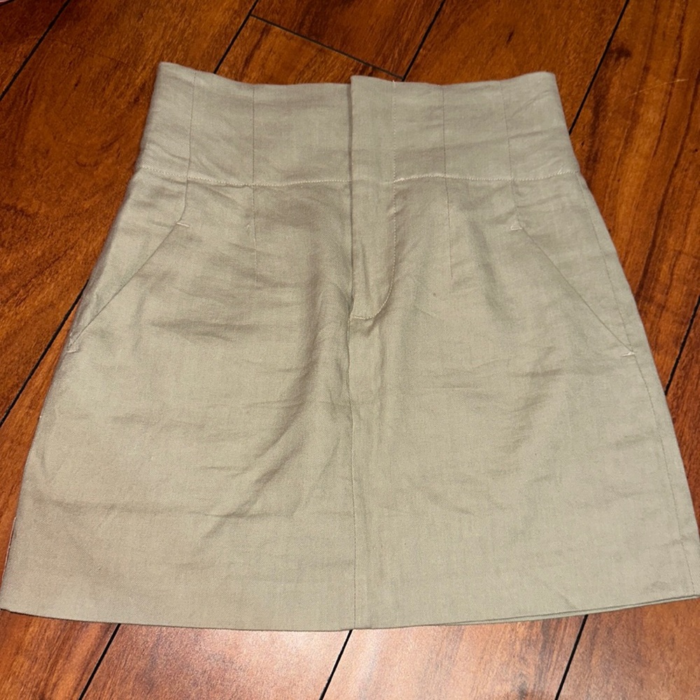 Zara Khaki Mini Skirt